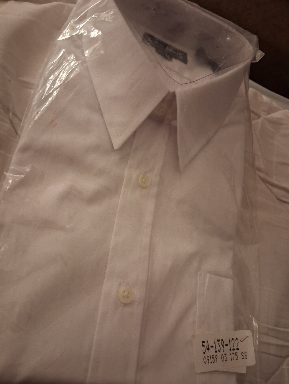 John Blair Vintage Classic Men’s White Button-Down Dress Shirt Short Sleeve  NEW